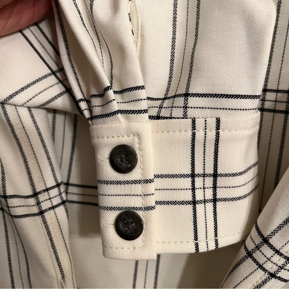 Rebecca Taylor Emery Plaid Jacket in Vanilla Combo Shacket Size Large - Picture 7 of 11